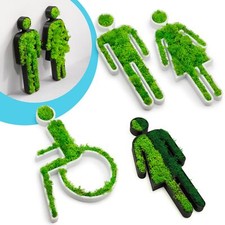 WC Türschild Moos Klo Schild