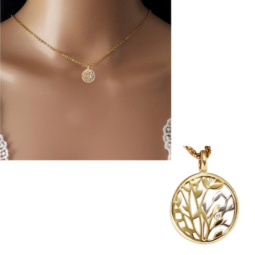 Diamant anhänger rund 585 - diamant,