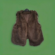 FELLWESTE M/L BRAUN FAUX