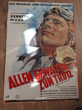 OriginalFilm Poster Von 1956 Allen Gewalt zum Trotz Gefaltet