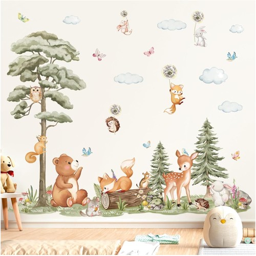 Wandtattoo waldtiere baum - waldtiere,