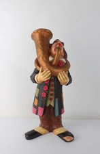 Großer Achatit Clown mit Tuba Naturstein Handarbeit Höhe 51,5 cm