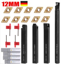 4 Set Hartmetall Drehmeißel Klemmhalter Drehstahl 12x12mm Mit Wendeplatten Satz