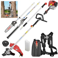 Benzin Heckenschere Hochentaster Rasentrimmer 4in1 1,5 PS Multitool ID 6283