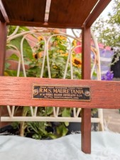 Seltener Fund antikes Teakholz Regal geborgen aus der RMS Mauretanien