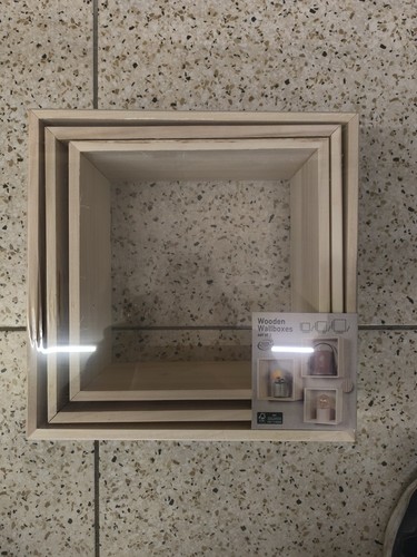 Quadratisches wand regal 3er - wand,