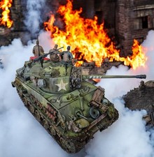M4A3E8 Sherman Tank (Easy Eight)  - FURY - 1:35 Model Gebaut