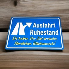 Blechschild Rente Ruhestand