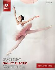 Rumpf Ballettstrumpfhose Convertible 103 Fersenloch Gr. 12/14  Pink
