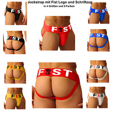 Jock Strap mit Fist Logo und Schriftzug, Jockstrap Herren