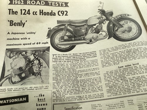 Honda cb92 straßenprüfung - honda,
