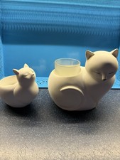 *PARTYLITE* 1 TEELICHTHALTER KATZENBABAY* 1 VOTIVKERZENHALTER KATZENMAMA* OVP* 