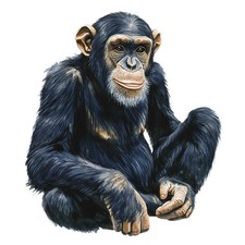 8x sticker chimpanzee car