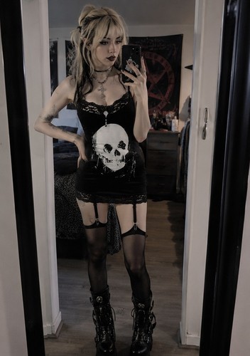 Minikleid gothic - minikleid,