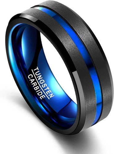 Wolframring herren 8mm schwarz - wolframring,