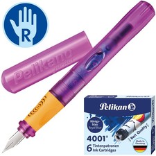 Pelikan Pelikano Junior Schreiblernfüller Set P67A lila Schulfüller Füllhalter