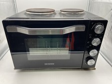 Mini Backofen mit Kochpatten Schwarz elektrisch - Severin TO 2074 -TEILDEFEKT-