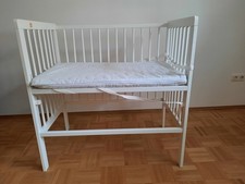 FabiMax Baby-Beistellbett weiß mit Matratze