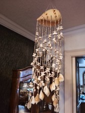 Langes Muschel Windspiel, Klangspiel - weiß 