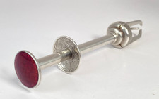 Vintage um 1960 Aksel Holmsen Norwegen versilberte Emaille Zuckerwürfel Eiszange