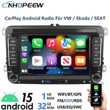 Android 15 Apple Carplay Autoradio RDS GPS Navi Für VW Golf V 5 6 Passat Polo 6R