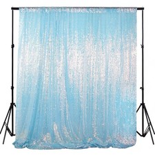 Schimmerndes Aqua-Pailletten-Hintergrund | 125x215 cm | Fotokabine-Optik