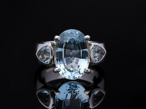 Ring aquamarin 585 - 10,00, ct.