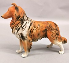9924061-d Wagner&Apel Porzellan Figur Hund Collie bisquit bunt 22x15x5cm