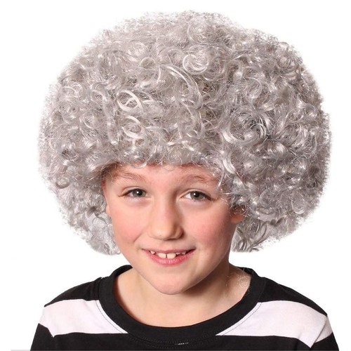 Kinder grau afro perücke - grau,