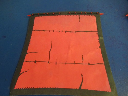 Rotes segel mit halterung - rotes,