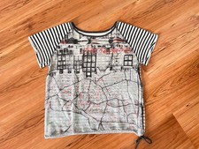 Marc Cain Shirt Blusenshirt Gr N2 36 vorne Seide Stadtplan Amsterdam
