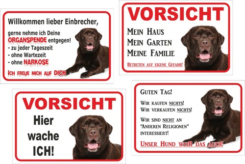 Schild vorsicht brauner - schild,