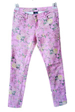 CRAZY WORLD, Jeans, rosa, Gr. 40, Denim, Blumenmuster