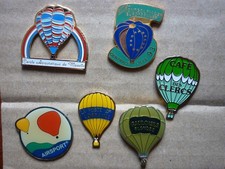 Frankreich "6 wunderschöne Ballonfahrer-Pins" aus den 1990er Jahren