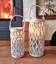 ❀ 2er-Set Laterne Weiß 40cm
