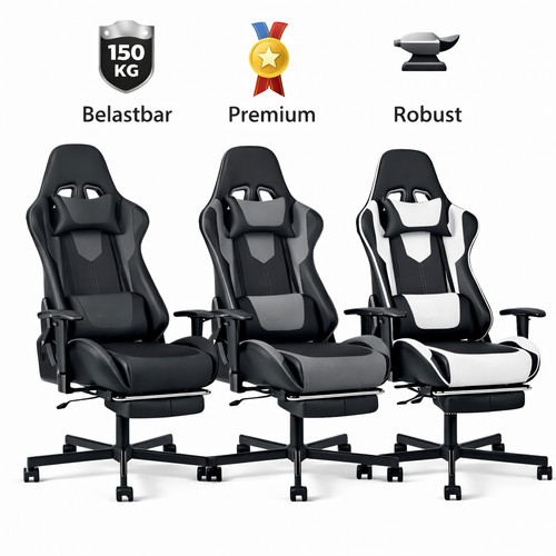 Gaming stuhl mit fußstütze - gaming,
