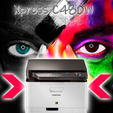 SAMSUNG Xpress C480W Multifunktions-Farblaserdrucker W-LAN AirPrint inkl. Toner