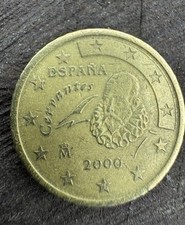 50-Euro Cent Spanien 2000 Espana Umlaufmünze Sammelmünze Gedenkmünze Kursmünze 