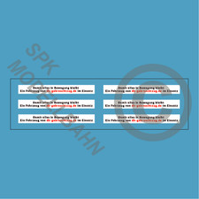 6x DB Gebrauchtzug-Logo (1) Wagen o. Triebzüge H0, TT,N o. Z Decals Epoche 6