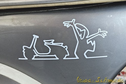 Vespa aufkleber linea - aufkleber,