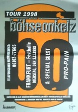 BÖHSE ONKELZ   1998  FRANKFURT - orig. Concert Poster  - Konzert Plakat - DIN A1