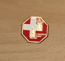 Pin Schweiz Lourdes Wallfahrt 3 x 3 cm