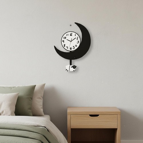 Mond wanduhr mit pendel leises - mond,