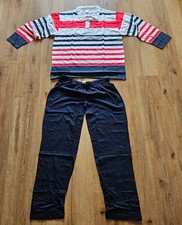 Schlafanzug Pyjama Freizeit Anzug von SHERPA, Blau Weiß Rot, Gr. XL