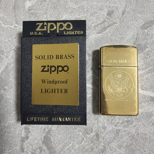 Zippo solid brass slim - zippo,