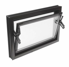Kellerfenster braun 100 x 60 cm Einfachglas 