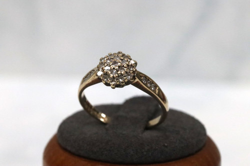 Cluster diamantring kt - 9,