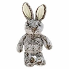 Kuscheltier hase grau braun - grau-braun,