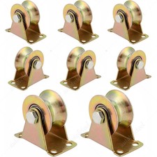 8x U-Nut Rollenrad Umlenkrolle Mit 2 Kugellager, Seilrolle Für Seile Stahlseil