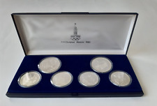 Gedenkmünzen silber Satz mit 6 Stück "Moskau 1977 Olympiade 1980"